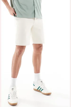 Only & Sons – Edge – Gerade geschnittene Jeansshorts in Ecru