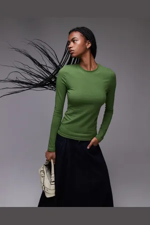 Topshop – Weiches, langärmliges Jersey-Oberteil in