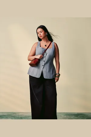 ASOS Curve – Korsett-Weste in mit Kreuzschraffur