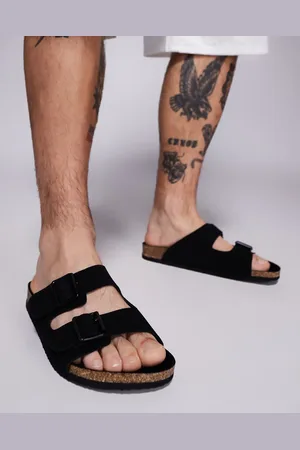 ASOS – Sandalen in mit zwei Riemen und Korksohle