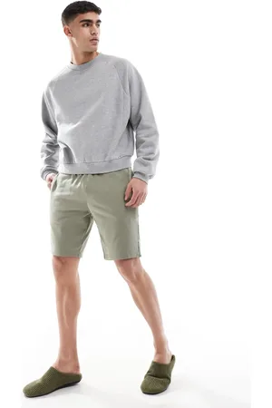 Emporio Armani – Bodywear – Lounge-Shorts in Beige mit Logo