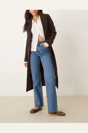 Abercrombie & Fitch – Curve Love – 90er-Jeans in mittelblauer Waschung mit lockerem Schnitt und hohem Bund