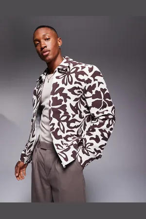 ASOS – Harrington-Jacke mit Jacquard-Blumenmuster in