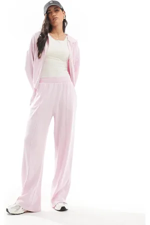 ASOS – Jogginghose in verwaschenem Rosa mit Waffelstruktur, Kombiteil