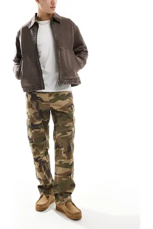 Superdry – Weite Cargohose aus Baumwolle mit US-Military-Muster