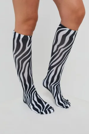 OOSC – Hotel California – Bunte Ski-/Snowboardsocken mit Zebramuster