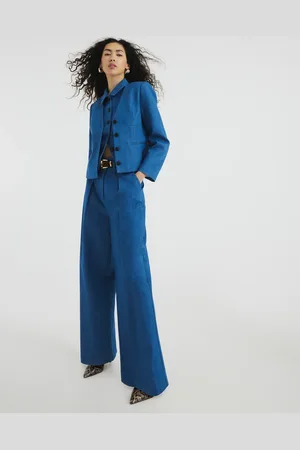 River Island – Jeanshose in mittelblauer Waschung mit weitem Bein