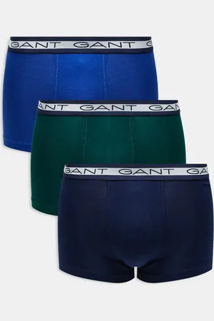 GANT – 3er-Pack in Marineblau, und Grün mit Logobund