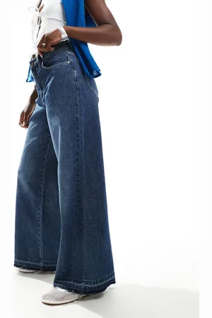Cotton On Cotton On – Jeans in blauer Waschung mit lockerem Schnitt und weitem Bein