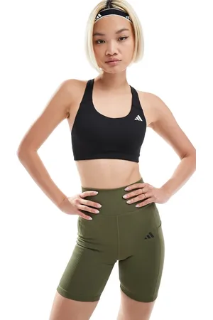 adidas Adidas Training – Gerippter Sport-BH mit mittlerer Stützfunktion in