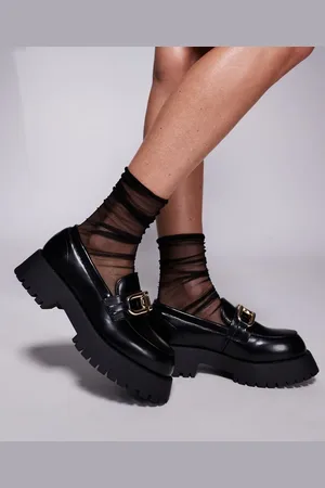 River Island – Robuste schwarze Loafer