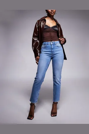 River Island – Enge Jeans in mittelblauer Waschung