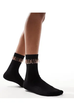 ASOS – Socken in mit Leopardenmuster-Rüschen