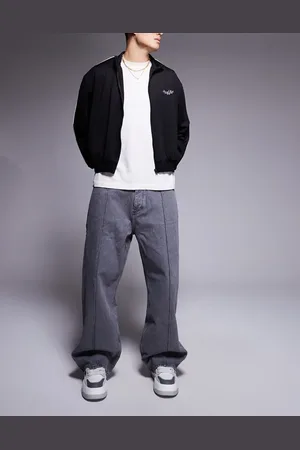 Hugo Blue – Mason – Weite Jeans in mit Naht vorne