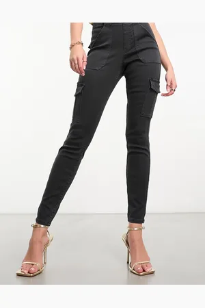 Spanx – Cargohose in verwaschenem mit hohem Bund