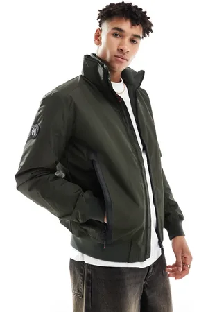 Superdry – City – Harrington-Jacke in Armee-Khaki