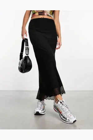 ASOS – Midirock aus Netzstoff in