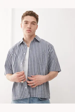 Weekday – Franco – Kariertes, kurzärmliges Oversize-Hemd in