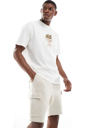 JJ – Cargo-Shorts aus Jersey in Beige