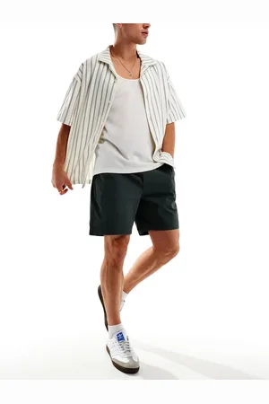 Only & Sons – Twill-Shorts in dunklem Petrol mit elastischem Bund