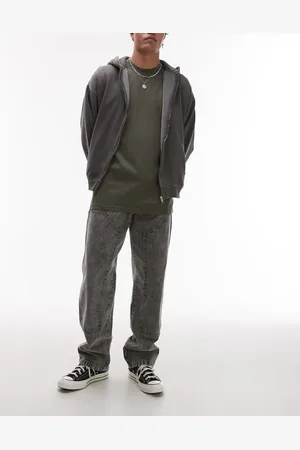 Dickies – Madison – Lockere Jeans in verwaschenem Hellgrau mit doppellagiger Kniepartie