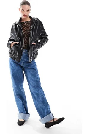 Stradivarius – Jacke aus PU in mit Stehkragen