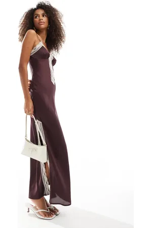 Miss Selfridge – Camisole-Maxikleid in mit Spitzeneinsatz