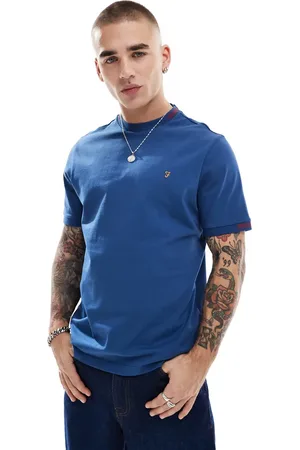 Farah – Northleigh – T-Shirt in mit Jacquard-Bündchen