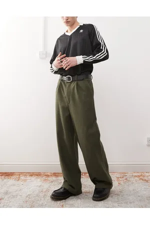 Reclaimed – Elegante Hose in Woll-Optik in Khaki