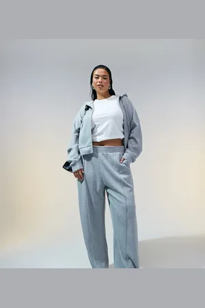 ASOS ASOS DESIGN Curve – Hose in meliert mit Waffelstruktur, Kombiteil