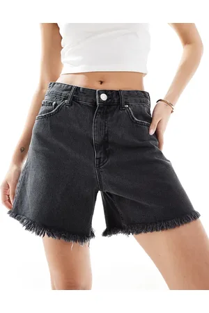 Pull&Bear – Mom-Jeans-Shorts in mit hohem Bund