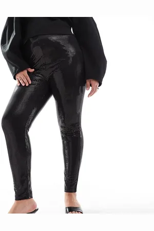 Yours – Pailletten-Leggings in schimmerndem