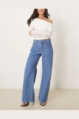ASOS – Gebleichte Boyfriend-Jeans mit Ösenbund