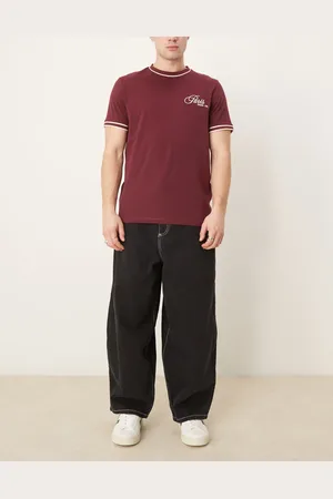 ASOS – Weite Oversize-Hose in verwaschenem mit Kontrastnaht