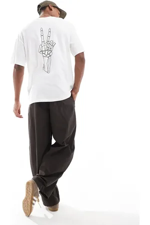 JACK & JONES – Oversize-T-Shirt in mit Totenkopf-Print