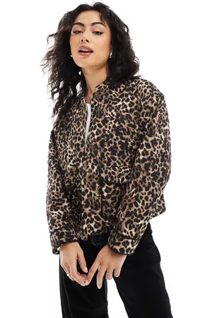 ONLY – Steppjacke mit Leopardenmuster