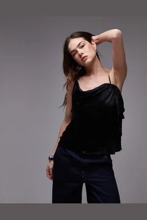 Topshop – Camisole aus Satin in mit doppeltem Träger