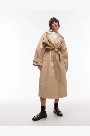 ASOS – Trenchcoat im Deconstructed-Design, in Steinbeige