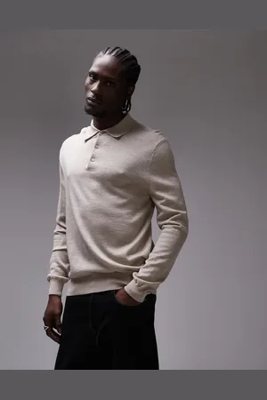MANGO – Pullover in Beige mit Kragendetail