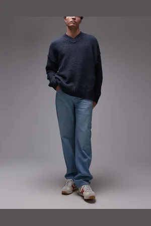 Topman – Straight Jeans in verwaschenem Hellblau ohne Stretch