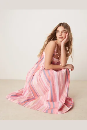Free People – Primevera – Gestreiftes Sommerkleid in mit tiefer Taille