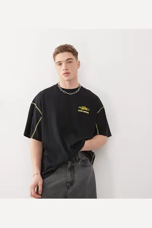 COLLUSION – Bedrucktes Oversize-T-Shirt in mit Flachstich-Ziernaht