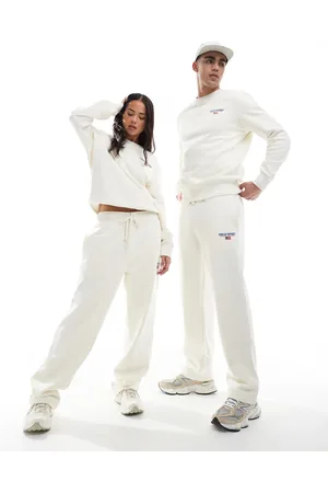Ralph Lauren – Sport Capsule – Unisex – Straight Leg Jogginghose in Creme mit kleinem Logo, Kombiteil