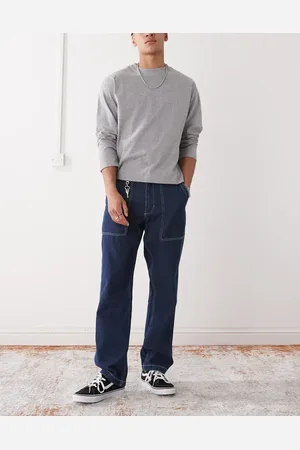 Vans – Fatigue – Schmal zulaufende Loose Fit Denim-Jeans in Dunkelblau