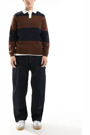 Pull&Bear – Jeans in Denim- mit weitem Bein