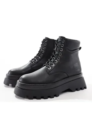ASOS – Schnürstiefel in mit dicker Sohle