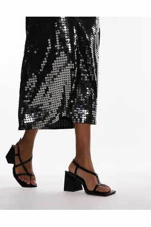 Topshop – Gabby – Riemchen-Sandalen in mit Blockabsatz