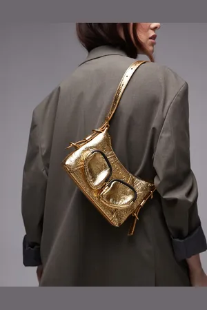 Bimba y Lola – Tasche in Metallic-Gold mit verstellbarem Henkel