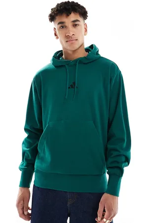 adidas Adidas – Essentials – Feelcozy – Kapuzenpullover aus Frottee in College- und Schwarz