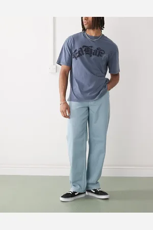 Vans – Check-5 – Denim-Jeans in lockerer Passform in Hellblau